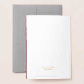 Joyful Gold Winter Berries Red Kerstfoto Folie Kaarten (Met envelop)
