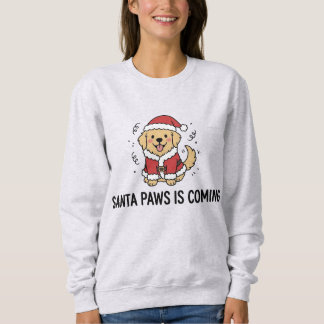Joyful Golden Retriever Dog Santa Outfit Christmas Trui