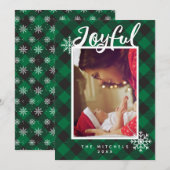 Joyful Green Buffalo-spelkaart Feestdagenkaart (Voorkant / Achterkant)