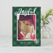 Joyful Green Buffalo-spelkaart Feestdagenkaart (Staand voorkant)