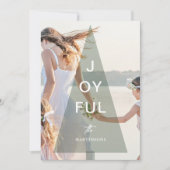 Joyful Green-kerstboombekleding Feestdagenkaart (Voorkant)
