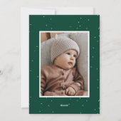 Joyful Green Trees 2 Foto Feestdagenkaart (Achterkant)