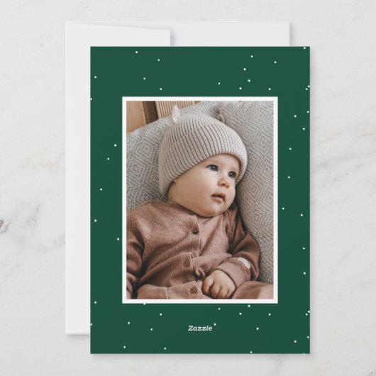 Joyful Green Trees 2 Foto Feestdagenkaart (Achterkant)