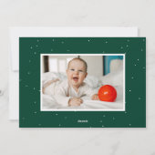 Joyful Green Trees 2 Foto Feestdagenkaart (Achterkant)