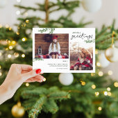 Joyful Greetings | Greenery Branches 2 Foto Feestdagenkaart