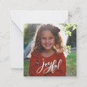 Joyful Greetings Merry Kerstmis BUDGET Nota Kaart Notitiekaartje (Voorkant)