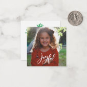 Joyful Greetings Merry Kerstmis BUDGET Nota Kaart Notitiekaartje (Voorkant / Achterkant in situ)