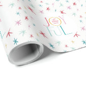 JOYFUL grillige ster moderne kleurrijke gepersonal Cadeaupapier (Rol Hoek)
