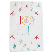 JOYFUL grillige ster moderne kleurrijke gepersonal Medium Cadeauzakje (Voorkant)