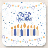 Joyful Hanukkah Bier Onderzetter (Voorkant)