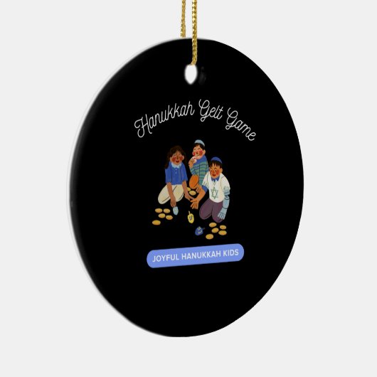 Joyful Hanukkah Kids Keramisch Ornament (Rechts)