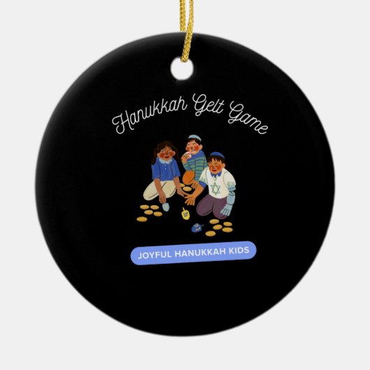 Joyful Hanukkah Kids Keramisch Ornament (Voorkant)
