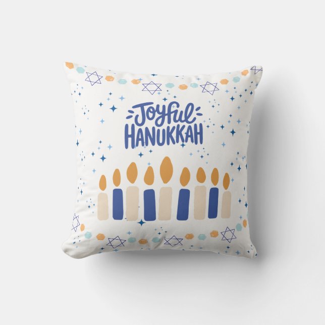 Joyful Hanukkah Kussen (Voorkant)