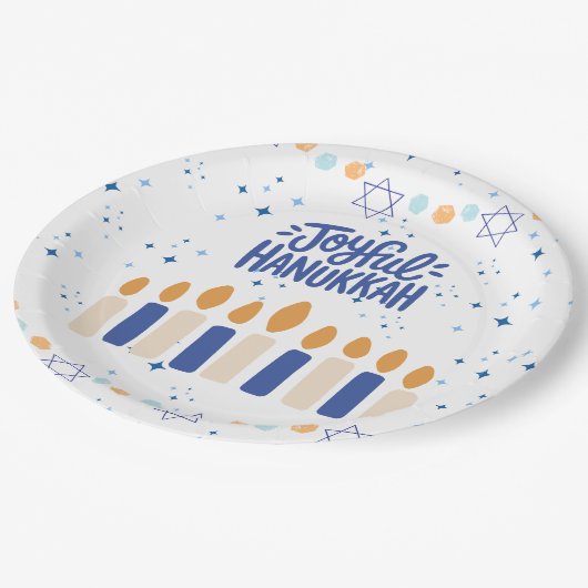 Joyful Hanukkah Papieren Bordje (Gekanteld)