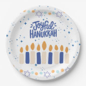 Joyful Hanukkah Papieren Bordje (Voorkant)