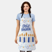 Joyful Hanukkah Schort (Gedragen)