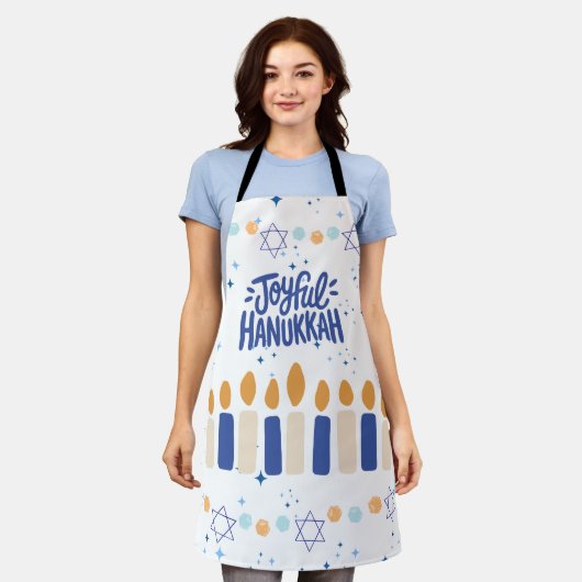 Joyful Hanukkah Schort (Gedragen)