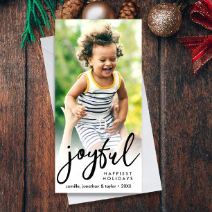 Joyful Happiest Christmas Feestdagen aangepaste fo Feestdagenkaart