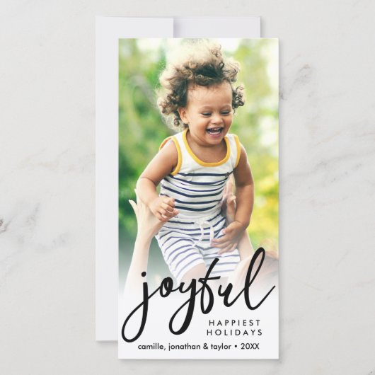 Joyful Happiest Christmas Feestdagen aangepaste fo Feestdagenkaart (Voorkant)