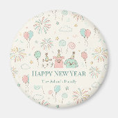 Joyful Happy New Year 2026 Keychain Magneet (Voorkant)