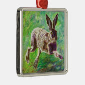 Joyful hare 2011 metalen ornament (Rechts)
