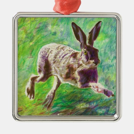 Joyful hare 2011 metalen ornament (Voorkant)