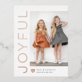 Joyful Heart Editable Color Folie Holiday Briefkaa Folie Feestdagen Briefkaart