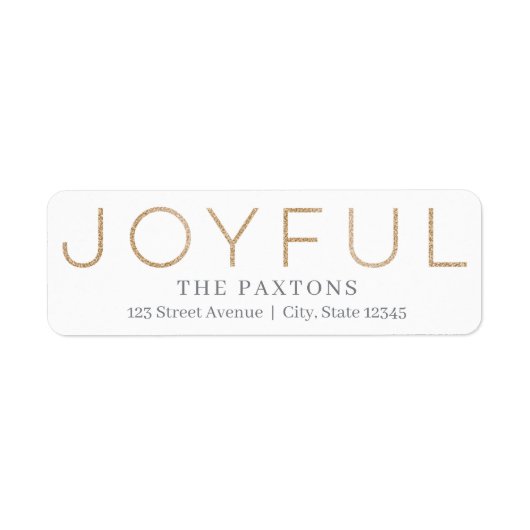 Joyful Heart EDITABLE COLOR Holiday Address Label (Voorkant)
