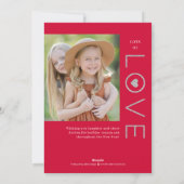 Joyful Heart EDITABLE COLOR Holiday Photo Card Feestdagenkaart (Achterkant)