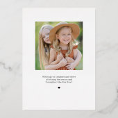 Joyful Heart Folie Holiday Kaart Editable Color (Achterkant)