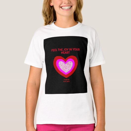 Joyful Heart Girls White Basic T Shirt (Voorkant)