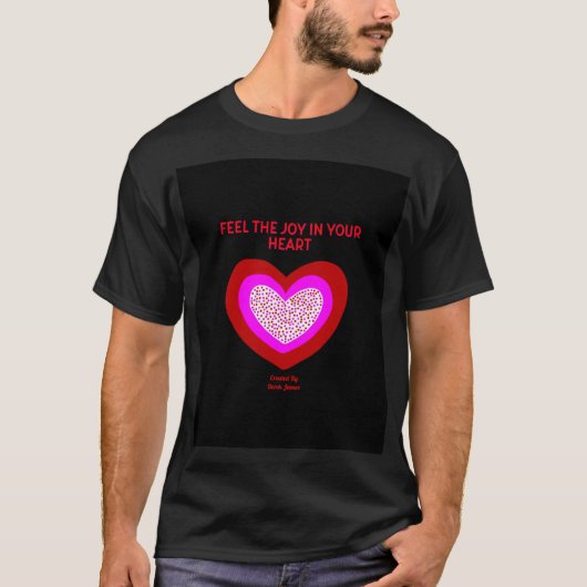 Joyful Heart Mannen Black Basic T Shirt (Voorkant)