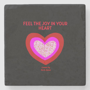 Joyful Heart Marble Onderzetter