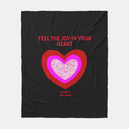 Joyful Heart Medium Fleece Blanket Deken (Voorkant)