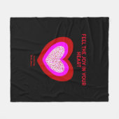 Joyful Heart Medium Fleece Blanket Deken (Voorkant (Horizontaal))