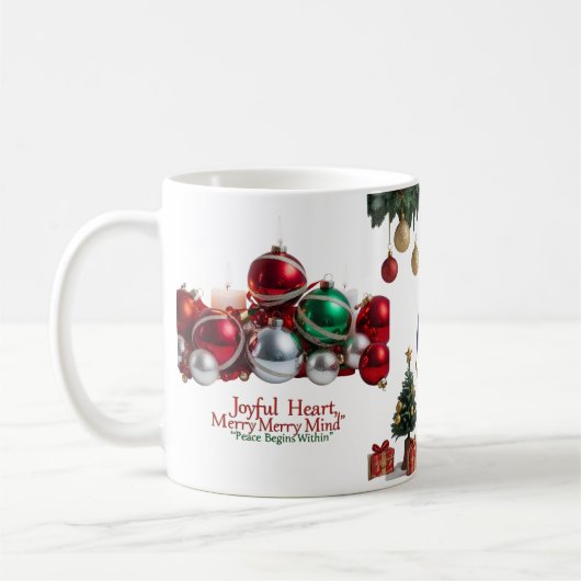 Joyful Heart, Merry Merry Mind — Classic Christmas Koffiemok (Links)