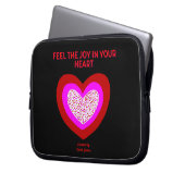 Joyful Heart Neopreen Laptop Sleeve (Voorkant Links)