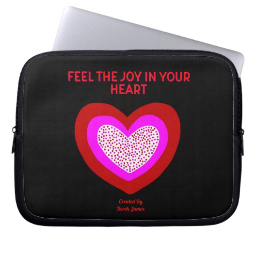 Joyful Heart Neopreen Laptop Sleeve (Voorkant)