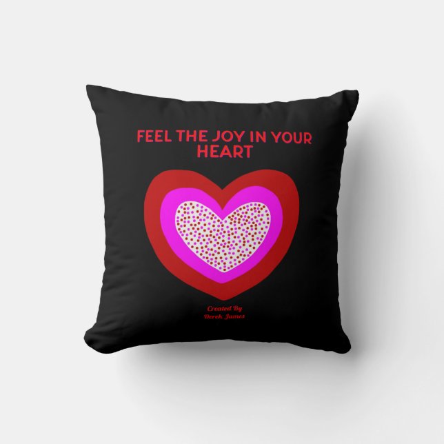 Joyful Heart Square Sierkussen (Voorkant)