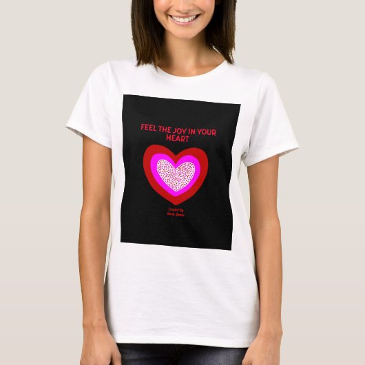 Joyful Heart Women's White Basic T Shirt (Voorkant)