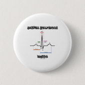 Joyful Heartbeat Inside ECG ECG Electrocardiogram Ronde Button 5,7 Cm (Voorkant)