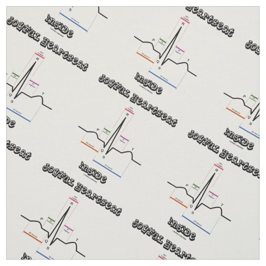 Joyful Heartbeat Inside ECG ECG Electrocardiogram Stof (Swatch)