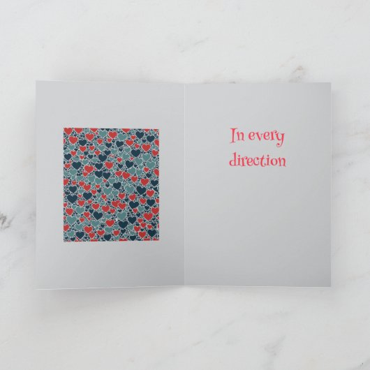 Joyful Hearts Overlapping and Interlocking Kaart (Binnen)