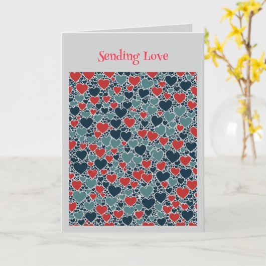 Joyful Hearts Overlapping and Interlocking Kaart (Gele Bloem)