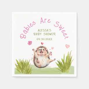 Joyful Hedgehog Garden Party Sweet Baby shower Servet