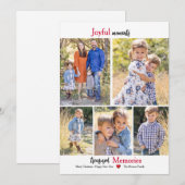Joyful Holiday 5 Foto Wenskaart Feestdagenkaart (Voorkant / Achterkant)