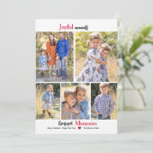 Joyful Holiday 5 Foto Wenskaart Feestdagenkaart (Staand voorkant)