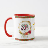Joyful Holiday Floral and Plaid Christmas Mok (Links)