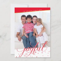 JOYFUL HOLIDAY FOTO stijlvolle kalligrafie goud ro