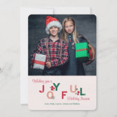 Joyful Holiday-fotokaart Aankondiging (Voorkant)